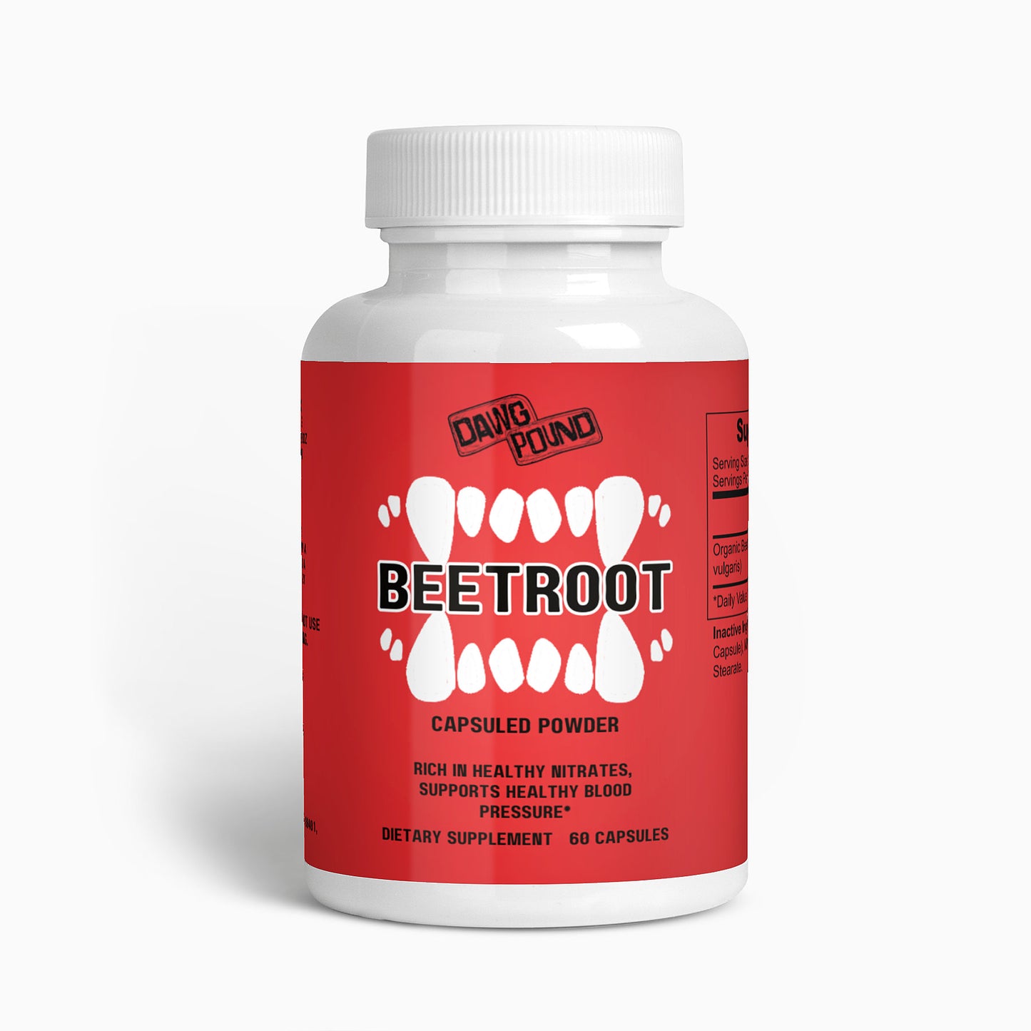 Dawg Pound Beetroot Supplement Capsules - Front View