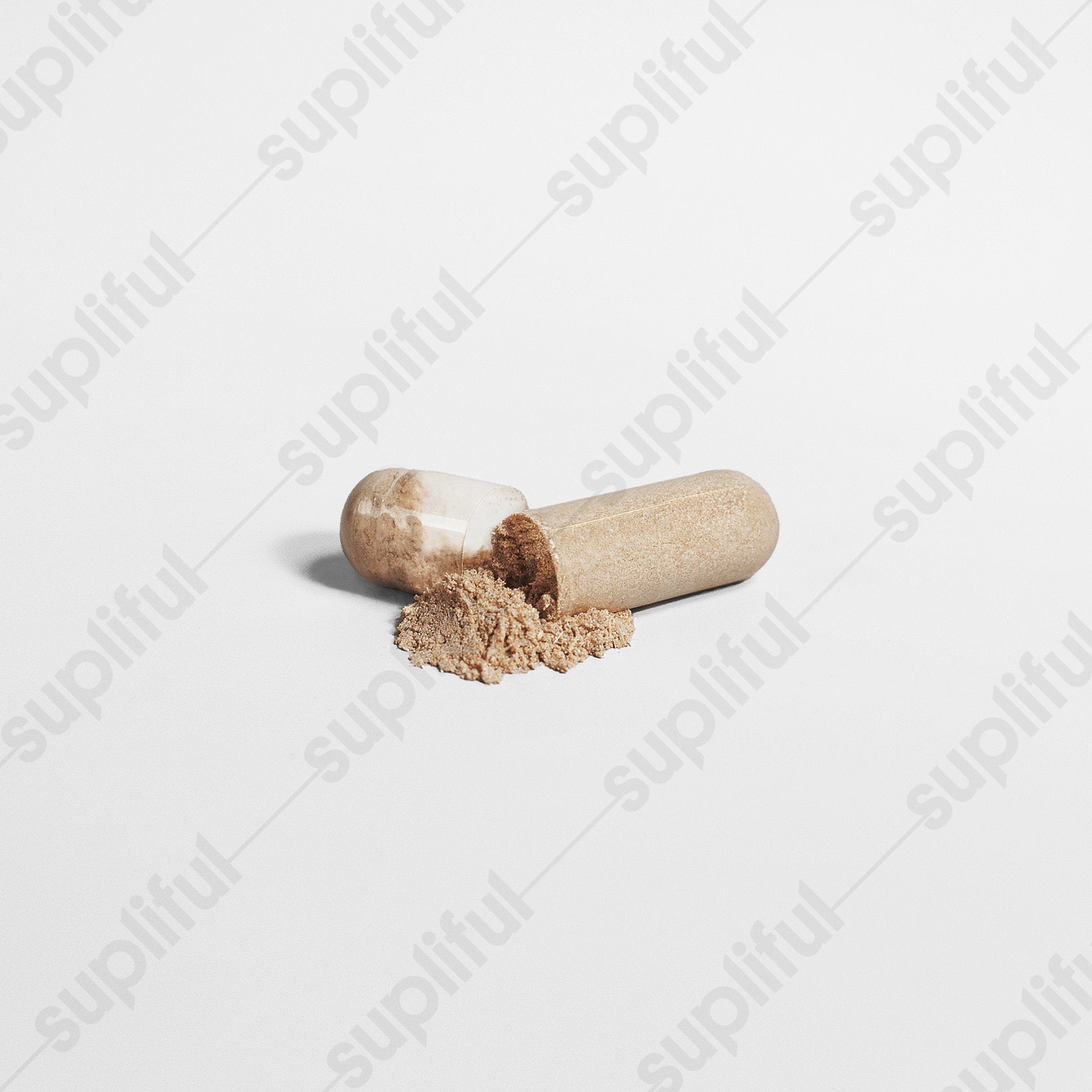 Dawg Pound Mushroom 10 X Supplement Capsules- Broken Capsule Showing Inner Content 