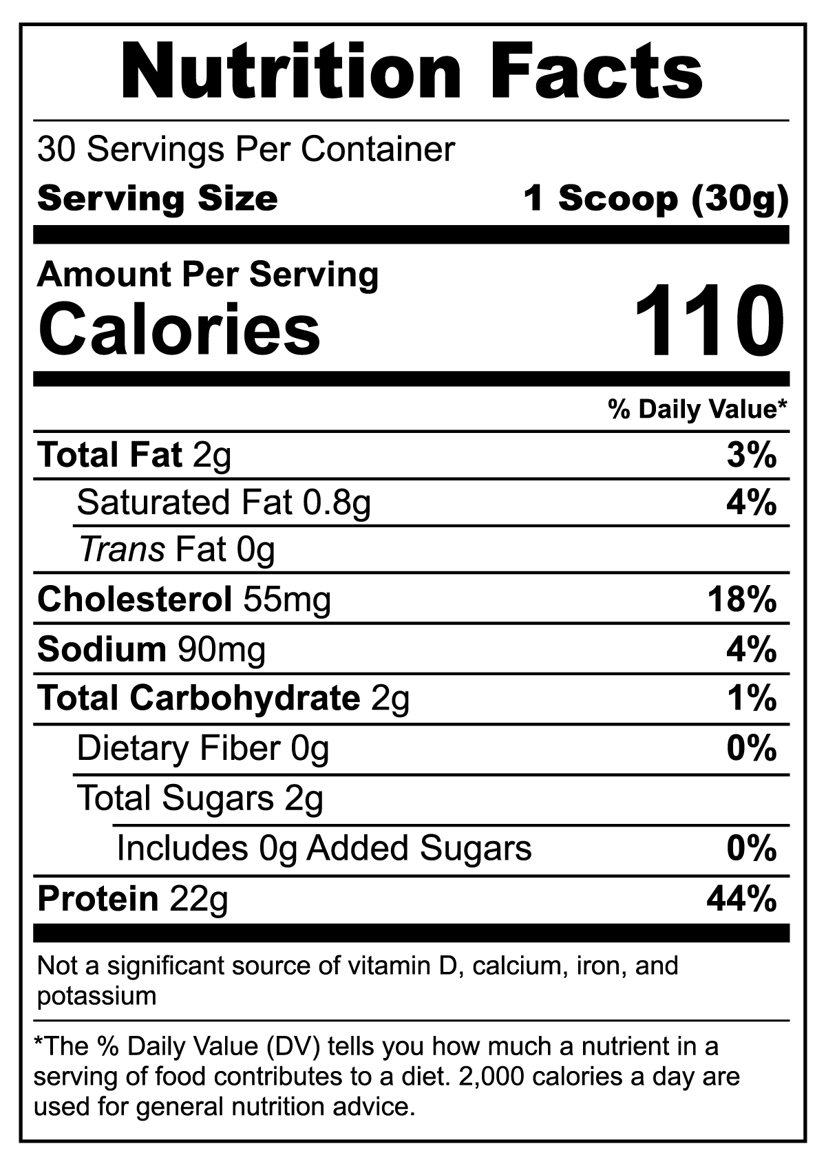 Dawg Pound Grass-Fed Whey Protein - Salty Caramel - Nutrition Facts 